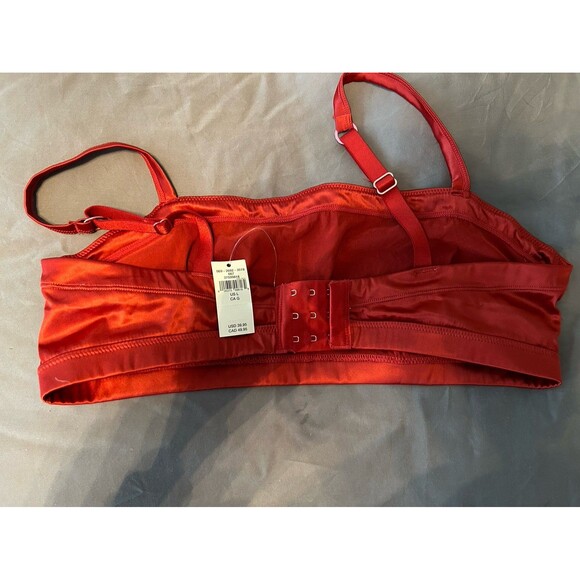 NWT Aerie Large Red Satin Bra - Picture 2 of 3